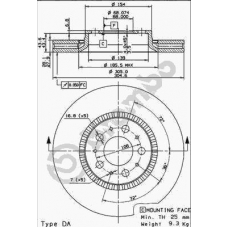 09.9130.75 BREMBO Тормозной диск