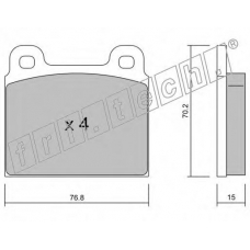 080.1 fri.tech. Комплект тормозных колодок, дисковый тормоз