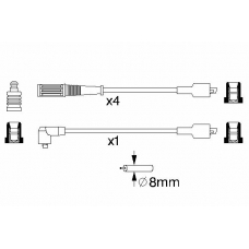 0 986 357 113 BOSCH Комплект проводов зажигания