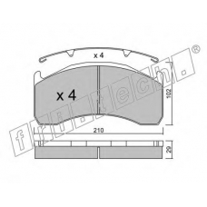 608.0 fri.tech. Комплект тормозных колодок, дисковый тормоз