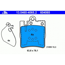 13.0460-4065.2 ATE Комплект тормозных колодок, дисковый тормоз