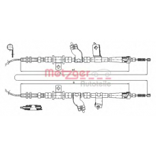 17.3501 METZGER Трос, стояночная тормозная система