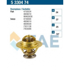 5330474 FAE Термостат, охлаждающая жидкость