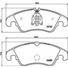 8DB 355 013-751 HELLA Комплект тормозных колодок, дисковый тормоз