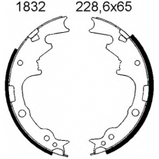 01832 BSF Комплект тормозных колодок
