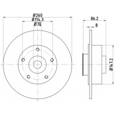 MDC2550 MINTEX Тормозной диск