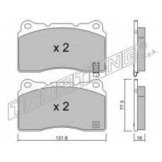 297.5 TRUSTING Комплект тормозных колодок, дисковый тормоз