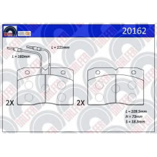 20162 GALFER Комплект тормозных колодок, дисковый тормоз