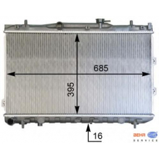 8MK 376 769-351 HELLA Радиатор, охлаждение двигателя