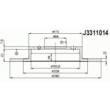 J3311014 NIPPARTS Тормозной диск