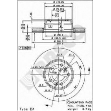 BS 8143 BRECO Тормозной диск