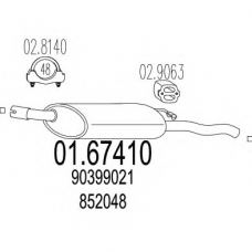 01.67410 MTS Глушитель выхлопных газов конечный