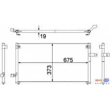 8FC 351 307-381 HELLA Конденсатор, кондиционер