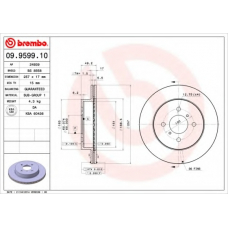 09.9599.10 BREMBO Тормозной диск