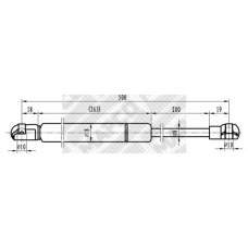 91816 MAPCO Газовая пружина, капот