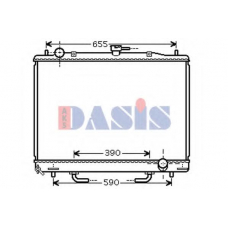 140061N AKS DASIS Радиатор, охлаждение двигателя