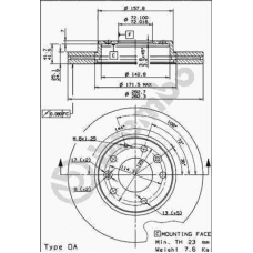 09.9131.14 BREMBO Тормозной диск