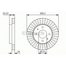 0 986 479 T75 BOSCH Тормозной диск