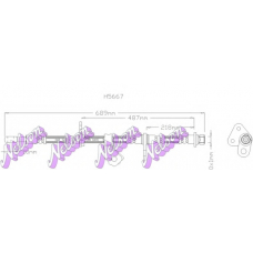 H5667 Brovex-Nelson Тормозной шланг