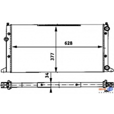 8MK 376 715-021 HELLA Радиатор, охлаждение двигателя