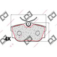 BP2008 DJ PARTS Комплект тормозных колодок, дисковый тормоз