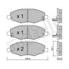 22-0798-0 METELLI Комплект тормозных колодок, дисковый тормоз
