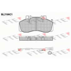 BL2196C1 FTE Комплект тормозных колодок, дисковый тормоз