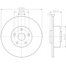 8DD 355 109-371 HELLA Тормозной диск