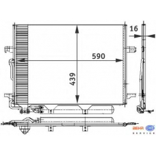 8FC 351 300-711 HELLA Конденсатор, кондиционер