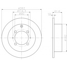 MDC951 MINTEX Тормозной диск