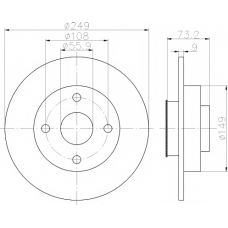 8DD 355 116-081 HELLA PAGID Тормозной диск