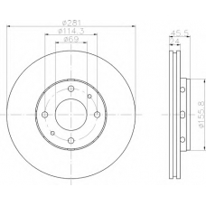 8DD 355 107-031 HELLA Тормозной диск