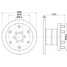 8DD 355 117-591 HELLA PAGID Тормозной диск