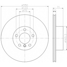 8DD 355 121-801 HELLA Тормозной диск