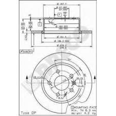 BS 7343 BRECO Тормозной диск