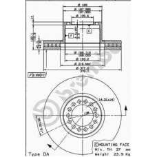 09.8573.10 BREMBO Тормозной диск