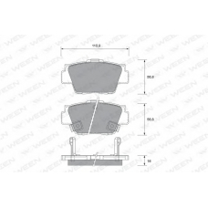 151-2104 WEEN Комплект тормозных колодок, дисковый тормоз