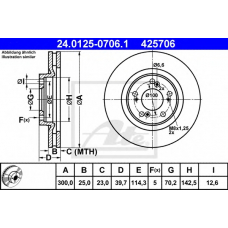24.0125-0706.1 ATE Тормозной диск