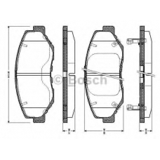 0 986 TB2 427 BOSCH Комплект тормозных колодок, дисковый тормоз