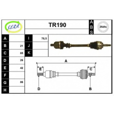 TR190 SERA Приводной вал