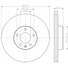 MDC1742 MINTEX Тормозной диск