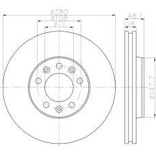 8DD 355 113-661 HELLA PAGID Тормозной диск