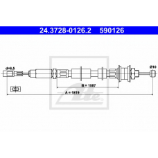 24.3728-0126.2 ATE Трос, управление сцеплением