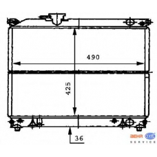 8MK 376 716-421 HELLA Радиатор, охлаждение двигателя