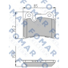 FO 871381 FOMAR ROULUNDS Комплект тормозных колодок, дисковый тормоз