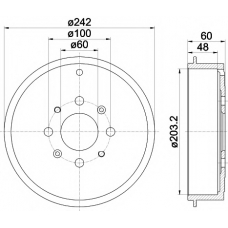 MBD255 MINTEX Тормозной барабан