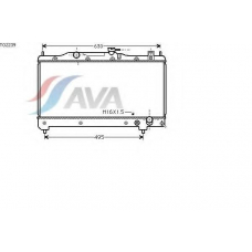 TO2239 AVA Радиатор, охлаждение двигателя