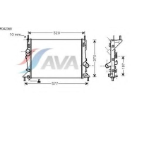 FDA2368 AVA Радиатор, охлаждение двигателя