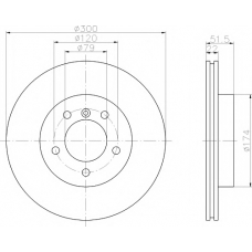 8DD 355 106-541 HELLA PAGID Тормозной диск