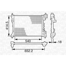 350213125400 MAGNETI MARELLI Радиатор, охлаждение двигателя